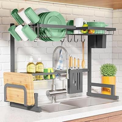 Kitsure Dish Drying Rack - Adjustable & Space-Saving Dish Rack