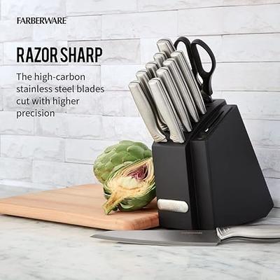 Farberware Edgekeeper Stainless Steel Knife Block Set 11 Piece, Stainless -  Yahoo Shopping