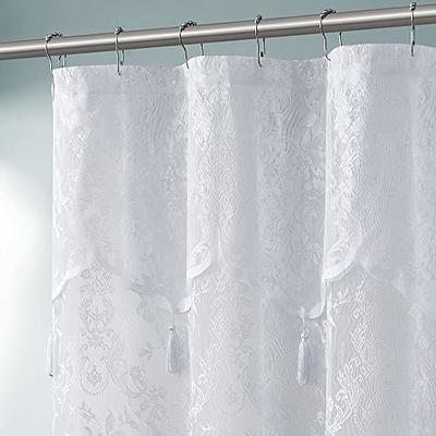 Extra Long Shower Curtains Shabby Chic Ruffled White Shower Curtain Cotton Shower  Curtains Farmhouse Bathroom 