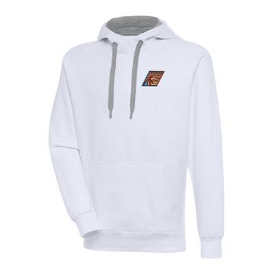 Men's Antigua White Miami Dolphins Victory Pullover Sweatshirt