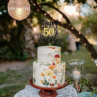 1 PCS Happy 50th Birthday Cake Topper Black Gold Glitter Cheers to 50 Years Birthday  Cake Pick 50 Fabulous Cake Decoration for Happy 50th Birthday Anniversary Party  Cake Decorations Supplies - Yahoo Shopping