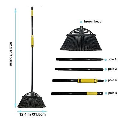 Blysk Indoor/Outdoor Heavy Duty Wooden Broom Brush, Sweeper, Head Replacement Soft Bristles, Great Use for Home, Kitchen, Room, Office, Patio, Deck