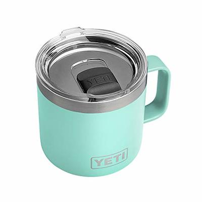 YETI Rambler 14 oz Mug, Vacuum Insulated, Stainless Steel with MagSlider Lid,  Seafoam - Yahoo Shopping