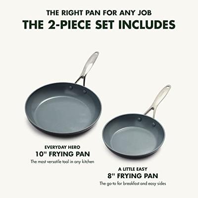  GreenPan Valencia Pro Hard Anodized Healthy Ceramic Nonstick  10 Frying Pan Skillet with Lid, PFAS-Free, Induction, Dishwasher Safe,  Oven Safe, Gray: Home & Kitchen