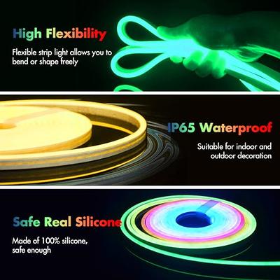 16.4ft Neon Rope Lights, RGB+IC LED Strip Lights with Music Sync, DIY  Design, IP65 Waterproof, Timer, APP Control, Neon Lights for Gaming Room  Living Bedroom Wall Decor Christmas (Lights 16.4FT) - Yahoo