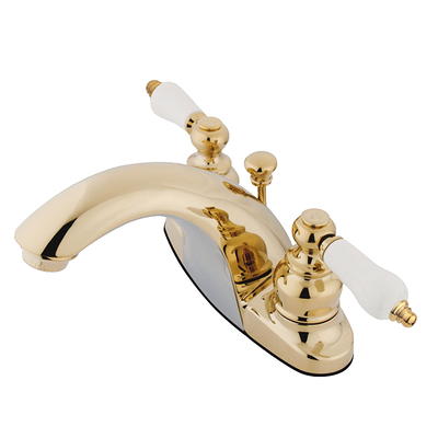 Kingston Brass KB8962FL 8 in. Widespread Bathroom Faucet, Polished Brass 