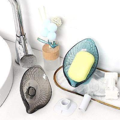 Leaf Shape Soap Dish Bathroom Soap Holder Drain Punch-Free Soap Box  Bathroom Storage Tray Sponge Holder Kitchen Accessories