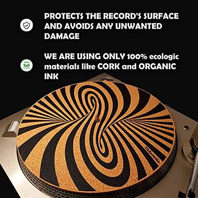 TazStudio Premium slipmat - Cork Turntable Mat for Better Sound Support on  Vinyl LP Record Player - Cork mat Original Geometric Design Psychedelic  Geometric Spiral Art [4mm Thickness]-m7 - Yahoo Shopping