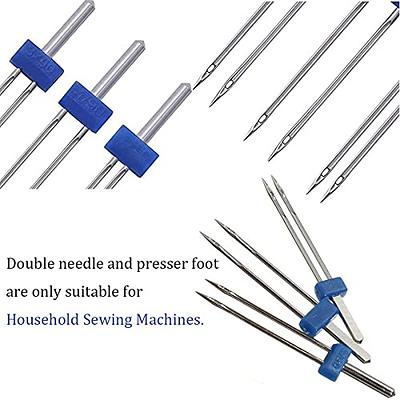 YOKIOU 9PCS Double Needle Sewing Machine Twin Needles Stretch Needles Pins  2/90 3/90 4/90, 6 Sizes Wide Rolled Hem Foot Set & Narrow Foot Hemmer Set  for Brother, Singer, Janome Sewing Machines - Yahoo Shopping