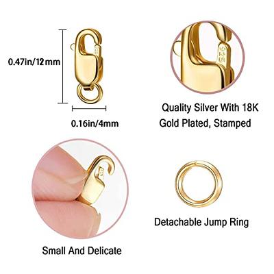 1000 Pcs Jump Rings for Jewelry Making Gold and Silver Plated Solid Brass Open Jump Rings Bulk (4mm, Women's, Size: One Size