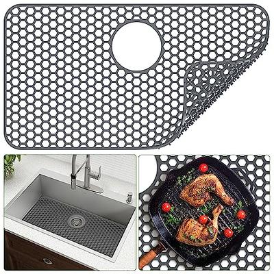 Silicone Sink Mat Toovem Kitchen Sink Mats 26''x14'' Sink Protectors for  Kitchen Sink with Heat Resistant Flexible Stable for Bottom of Farmhouse  Stainless Steel Porcelain Sink with Rear Drain - Yahoo Shopping