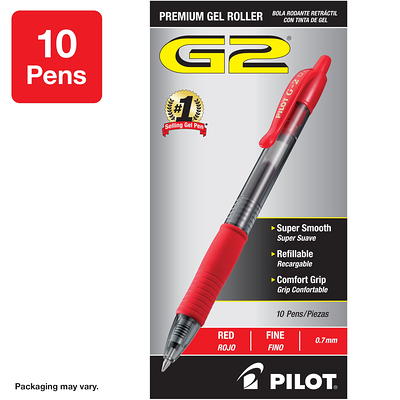 Pilot G2 Premium Gel Ink Pens, Fine Point (0.7mm), Red, 10-Count - Yahoo  Shopping