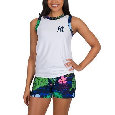 New York Yankees Concepts Sport Women's Reel Pinstripe Top - White
