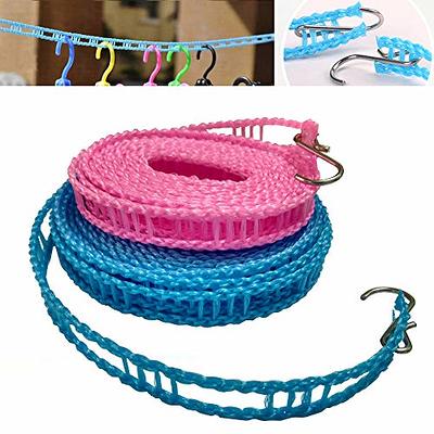 3 Pack Portable Clotheslines 1.64ft, Windproof Nylon Clothes Line Rope,  Adjustable Non-slip Clotheslines For Outdoor Indoor Travel Laundry Drying  Hang