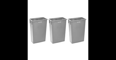 Alpine Industries Polypropylene Commercial Indoor Trash Can With