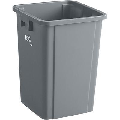 Lavex 35 Gallon Gray Square Trash Can