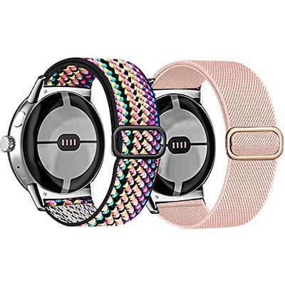 Men with Google for Women Accessories Stretch Strap Elastic Watch Nylon Smart Shopping Google Band Polyjoy Pixel Yahoo Pixel 2 Bands Watch - Compatible - Replacement Boho+Pink Watch/Pixel Band,