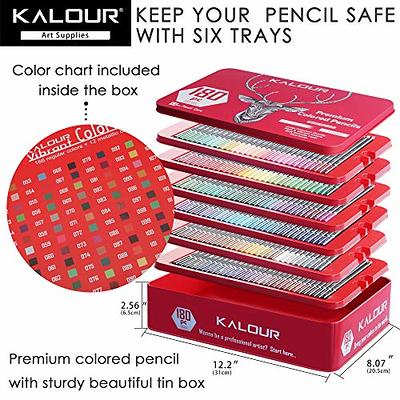 KALOUR Pro Colored Pencils,Set of 520 Colors,Artists Soft Core with Vibrant Color,Ideal for Drawing Sketching Shading,Coloring Pencils for Adults