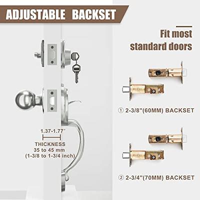 NeuType Double Door Locks with Deadbolt Locks for Doors Satin