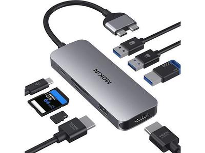 USB C to Dual HDMI Adapter, Dual Monitors Adapter USB C Adapter USB C Hub  with 2 HDMI Docking Station 4K @60hz for Laptop HP Dell Surface Lenovo