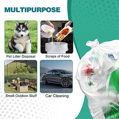 T.FORING Small Trash Bags 4 Gallon - 240 Count Clear Garbage Bags  Unscented,15 Liter Plastic Trash Can Liners,Thick Wastebasket Liners for  Bathroom