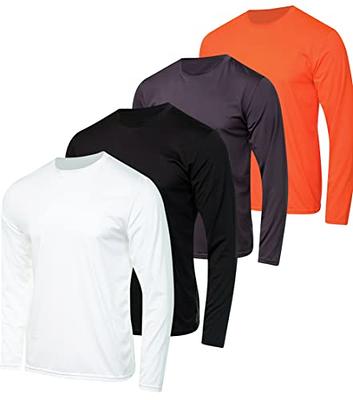 Real Essentials Mens Long Sleeve T-Shirt Fishing Swim Hiking Beach UV UPF  SPF Sun Protection