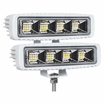 EXZEIT Waterproof Led Boat Lights, 2 pc 72W Deck/Dock Marine Lights 4000LMS  120°Flood Light, 6.3inch, 12/24 V Led Light Bar - Yahoo Shopping