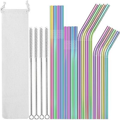 MENFENG 12-Pack Reusable Stainless Steel Metal Straws（8.5''/10.5'' each 6  pieces），Long Drinking Straws with 2 straw cleaner brush extra long & 1  Portable Bag，for 30 oz and 20 oz Tumbler (12 pcs) - Yahoo Shopping