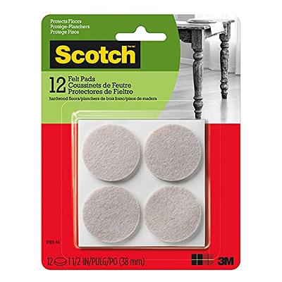 Scotch 16-Pack 1-in Brown Square Felt Furniture Pads in the Felt