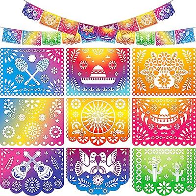 DomeStar 18 Feet Iridescent Mexican Party Banners, Plastic Papel Picado  Fiesta Banner Cinco de Mayo Decor Fiesta Garland Dia De Los Muertos Mexican  Party Supplies - Yahoo Shopping