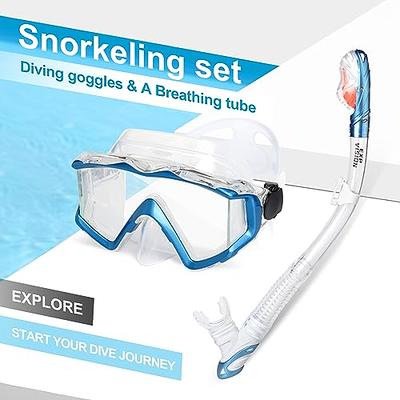 Zenoplige Mask Fins Snorkel Set Adults Men Women Swim Goggles 180 Panoramic  View Anti-Fog Anti