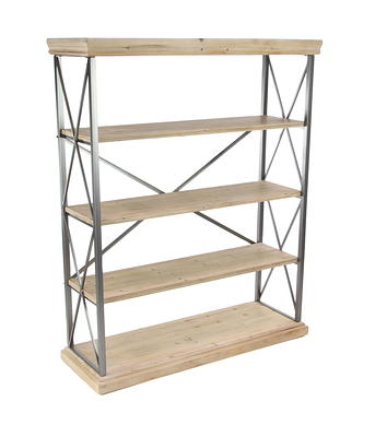 72 Farmhouse 4 Tier Shelf Brown - Olivia & May