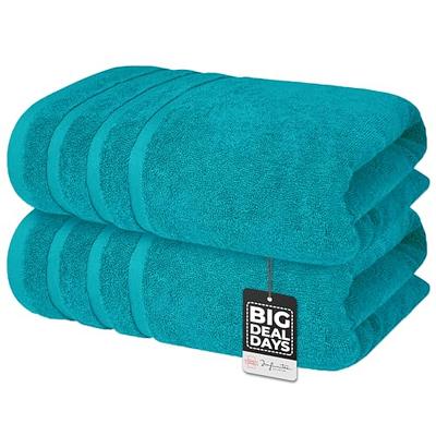 Aegean Terry Bath Towels - (Set of 2) Ringspun Turkish Cotton Thick and  Soft Absorbent Luxury Hotel and Spa Bathroom Towel, 600 GSM, 30 x 60 in,  Dark Grey