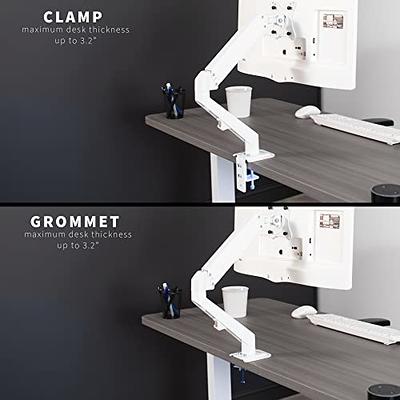 VIVO Articulating Single 17 to 27 inch Pneumatic Spring Arm Clamp-on Desk  Mount Stand