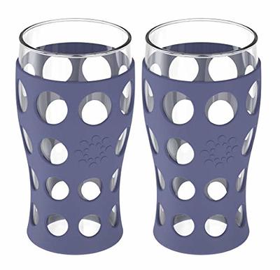 Lifefactory 20oz Beverage Glass with Silicone Sleeve -4 Pack