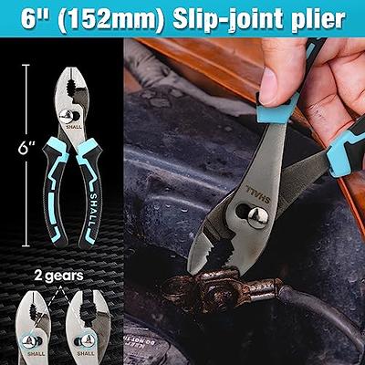 SHALL 4-Piece Pliers Set, Pliers Tool Set, 6 Diagonal Cutting Plier, 8  Long Nose Plier, 6 Slip-Joint Plier & 10Groove-Joint Plier, Two-Color TPR  Handle, Roll Up Storage Pouch Included - Yahoo Shopping