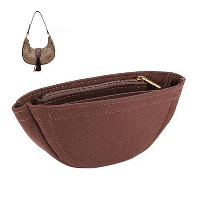 WADORN Purse Organizer Insert Felt Shoulder Bags Insert Arc Shape