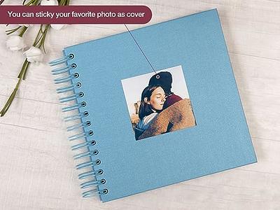 Scrapbook Album, 11.4x8.5 Inch Photo Album Book with 40 Double Sided Black  Thickened Kraft Paper and Metal Corner Protector, Woisut DIY Scrapbook for
