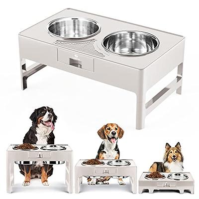 Lapensa Elevated Dog Bowls, Stainless Steel Raised Dog Bowl with Adjustable  Stand, Double Dog Food and Water Bowl for Small Medium Large Dogs, (Deep  Bowl-for Medium/Larger Pets) - Yahoo Shopping