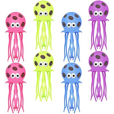 Yeaqee 8 Pcs Octopus Bath Toys, Fidget Toys Sensory Stress Relief