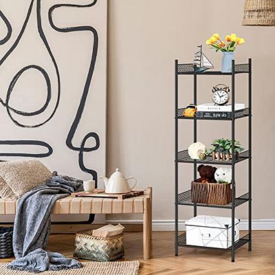 PXRACK 5-Tier Kitchen Storage Shelves, Adjustable Metal Shelves for Storage  Pantry Shelves with Rolling Wheels, Storage Rack Shelving Unit Organizer