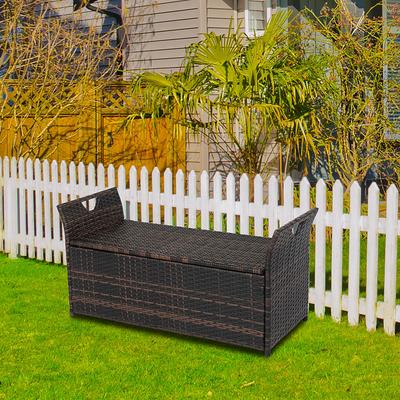 Suncast 55 in. W X 29 in. D Brown Plastic Deck Box 134 gal - Ace Hardware