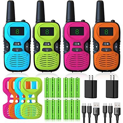 Wishouse Rechargeable Walkie Talkies for Kids 3 Pack with Charger Battery