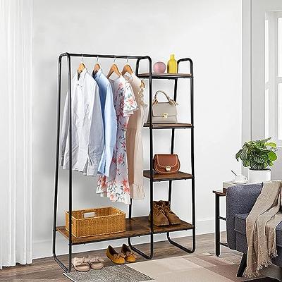 Raybee Freestanding Closet Organizer Heavy Duty with Wooden