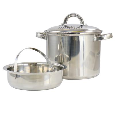 Stainless Steel 27cm/11in 2-Layer Pot Cooker Double Boiler Soup Steaming Pot