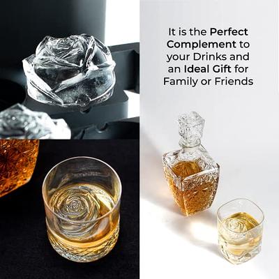 Rose Clear Ice Cube Maker: 2.5 Inch Crystal Clear Ice Cube Tray