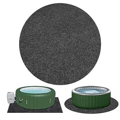 HOMSHIAM 79 Inch Dia Hot Tub Mat, Above-Ground Pool Protector Mat