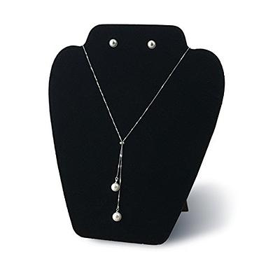  7TH VELVET 6 Pieces Black Velvet Necklace Display