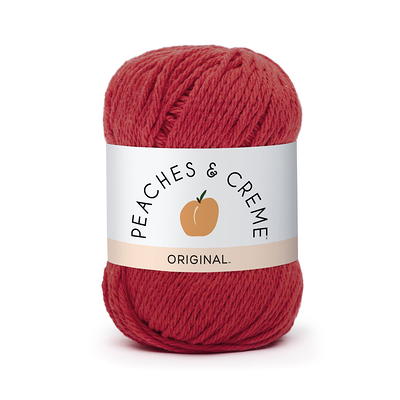 Peaches & Creme #4 Medium Cotton Yarn, Pastel Pink 2.5oz/70.9g, 120 Yards (15 Pack), Size: Medium (4)