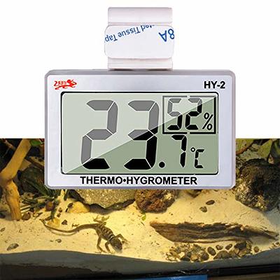 Mini Reptile Terrarium Thermometer Hygrometer with Probe Reptile  Thermometer and Humidity Gauge Digital Pet Thermometer with Fast Readout  for Turtles